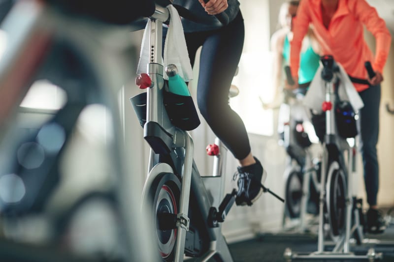 gym-tips-for-cyclists-someone-training-on-a-static-exercise-bike