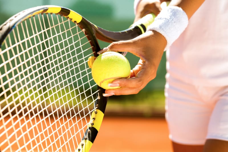Tennis - Close up of a serve