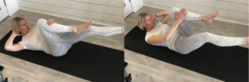 Physio and Pilates for Golfers - Criss-Cross being performed by instructor