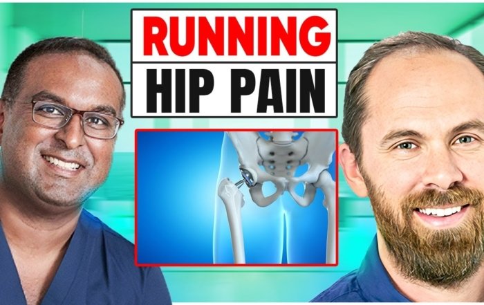 doctor and physio discussing hip pain when running in london