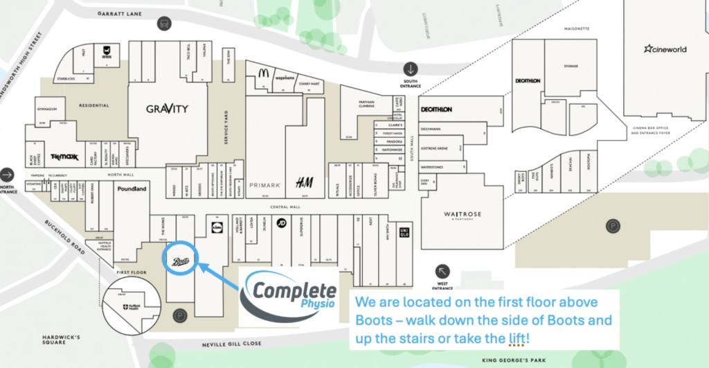 Complete Physio Wandsworth travel map