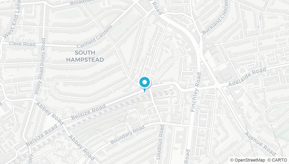 Map showing location of Swiss Cottage NW6 clinic